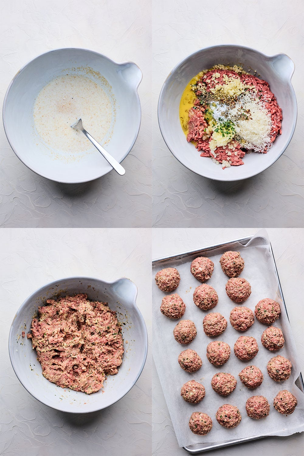 Spaghetti Meatballs step by step process part 1