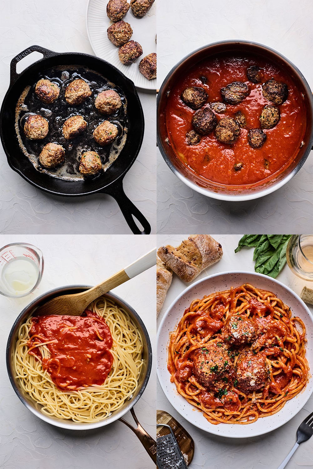 Spaghetti Meatballs step by step process part 2