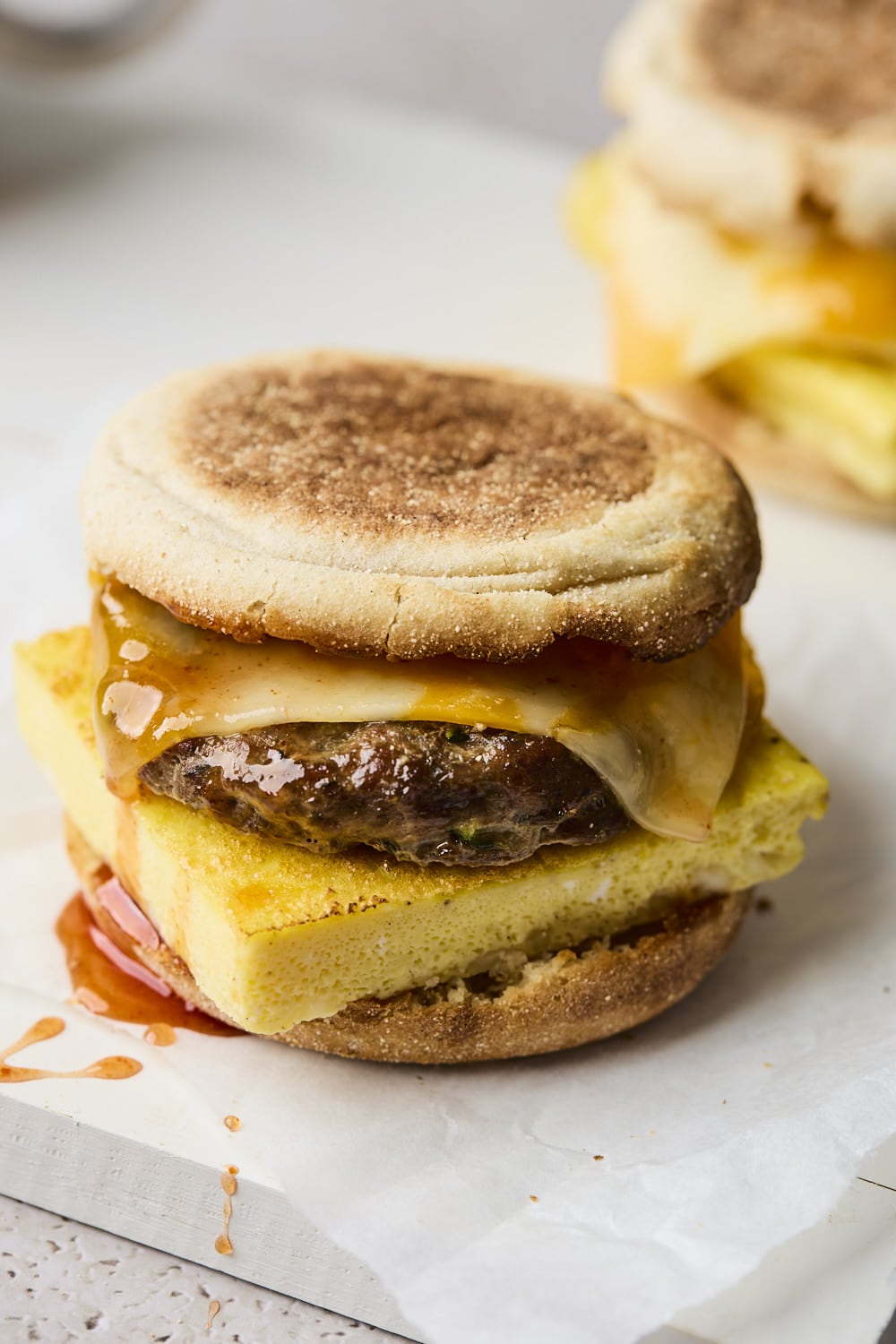 Sausage Egg and Cheese Breakfast Sandwiches