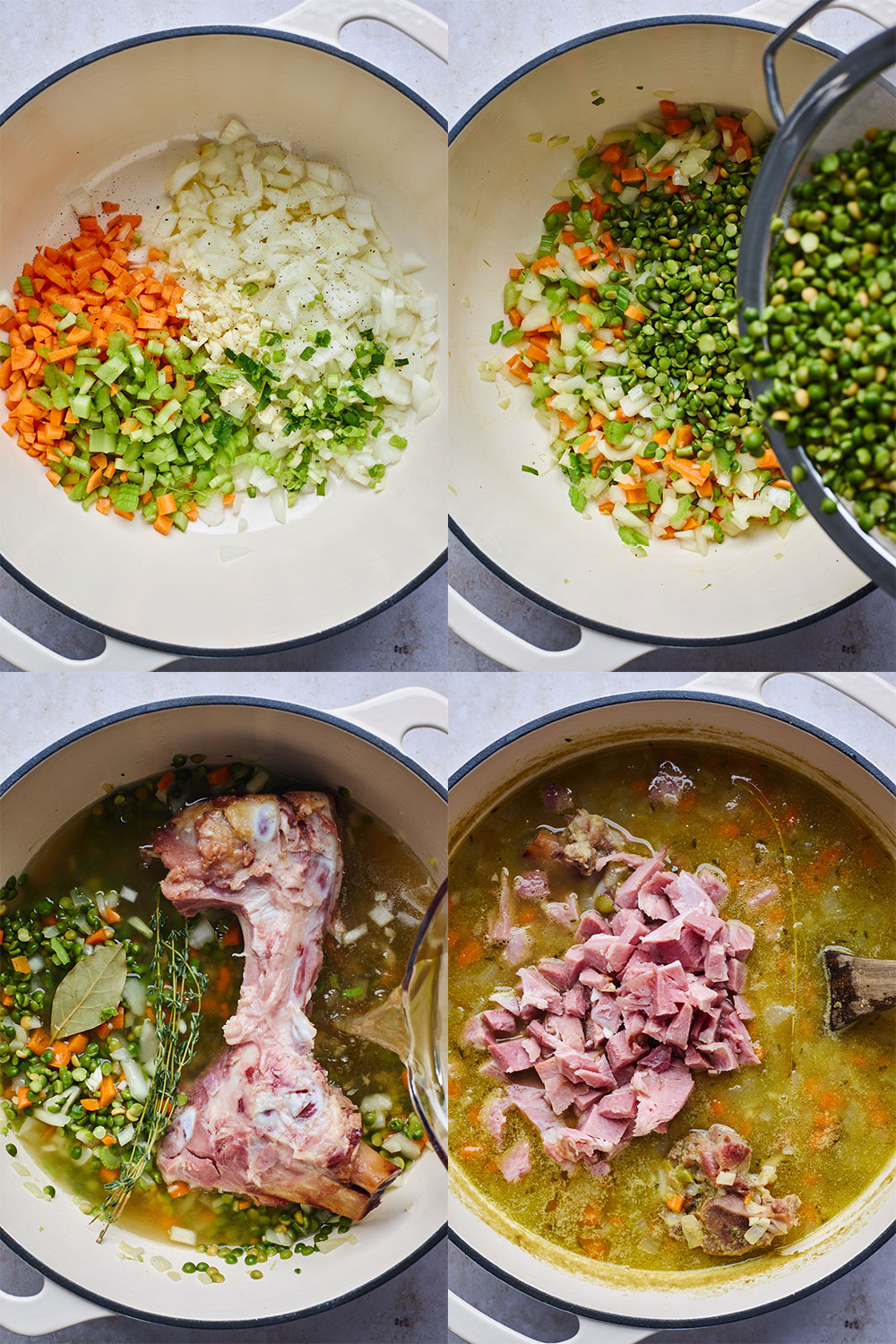 Split Pea Soup with Homemade Ham Bone Stock Recipe