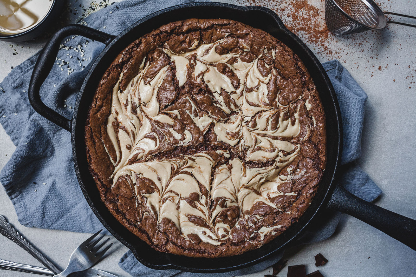 Double Chocolate Skillet Cookie - Once Upon a Chef
