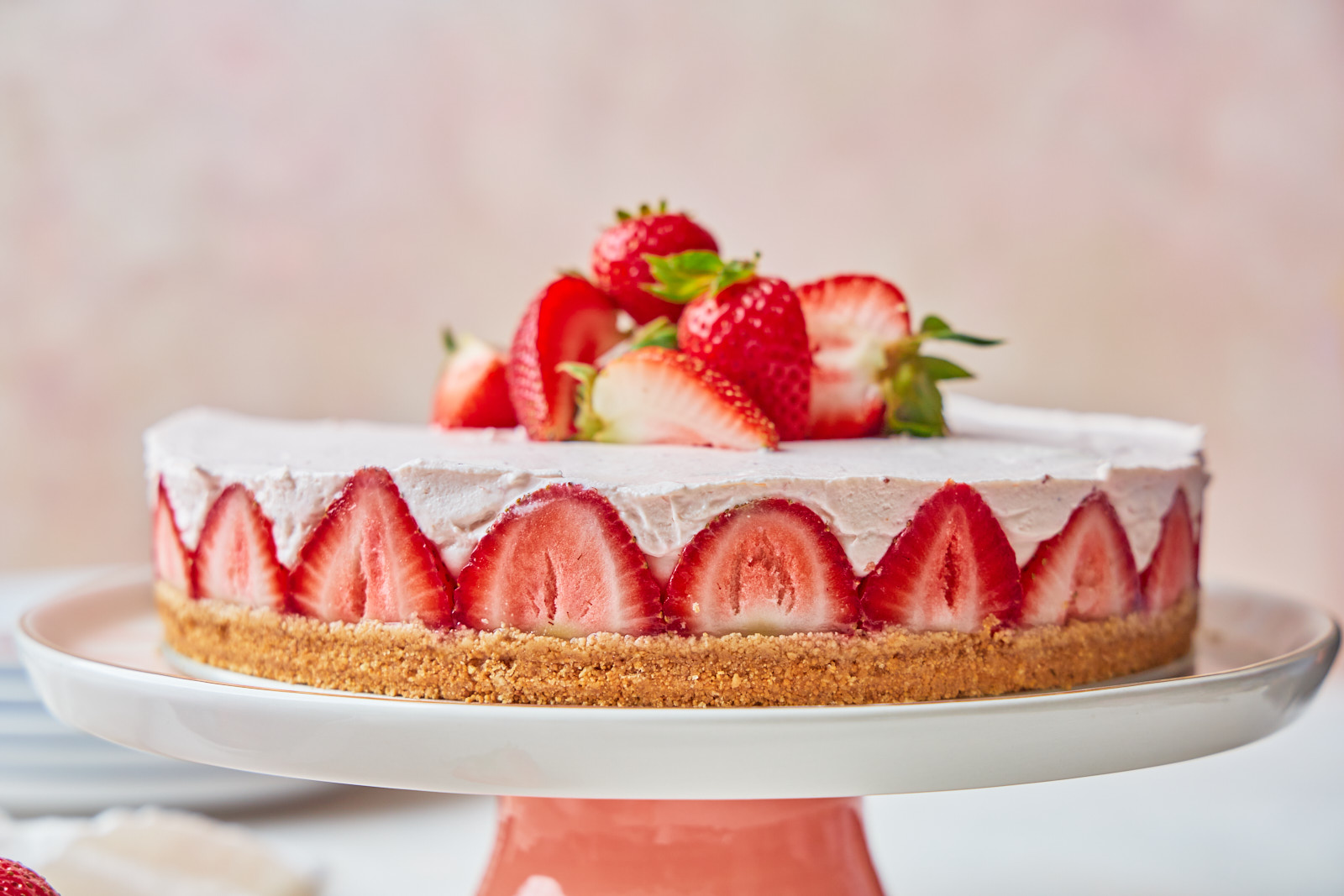 No Bake Strawberry Cheesecake Recipe - Fun FOOD Frolic