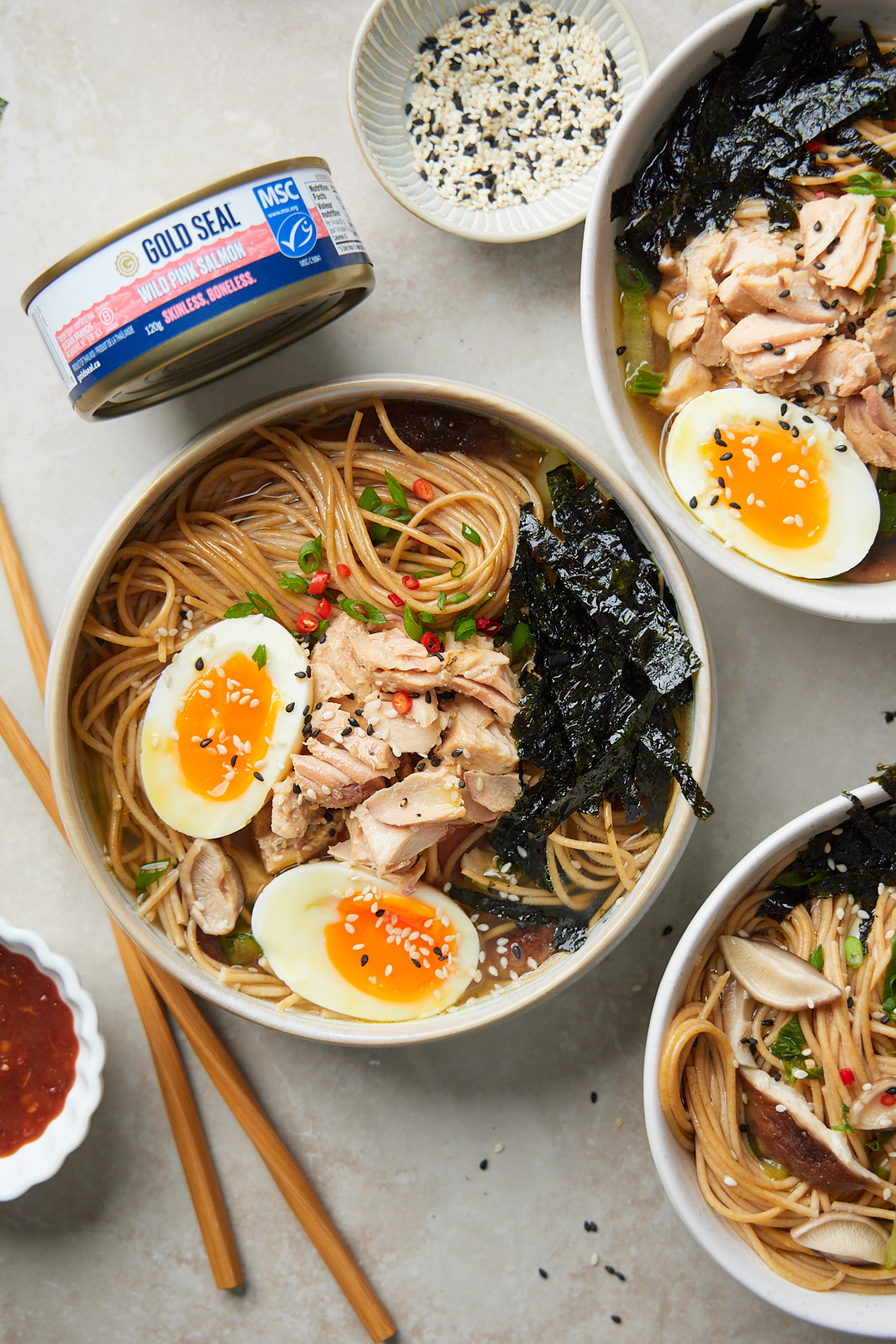 Ramen Noodle Soup With Pan Fried Salmon Recipe — Miso Tasty