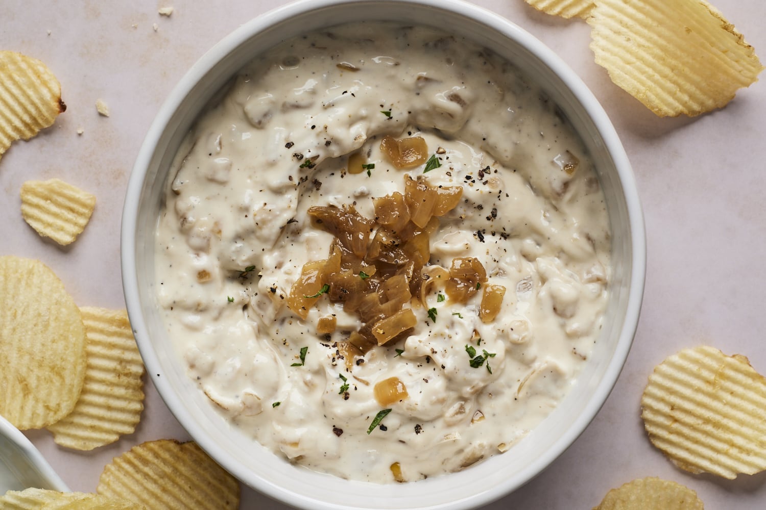 French Onion Dip {from scratch in 5 minutes!} - Belly Full