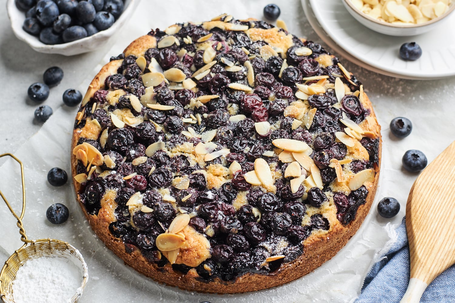 Blueberry Almond Lemon Cake - Joanne Eats Well With Others