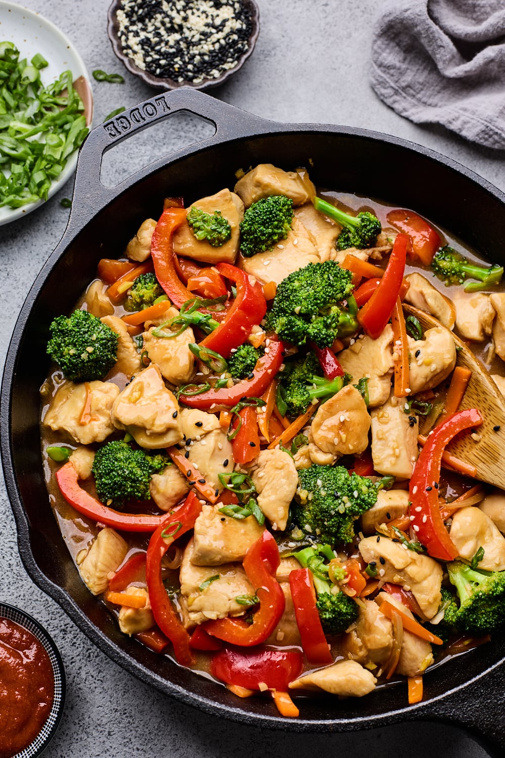 Chicken Stir Fry in a pan