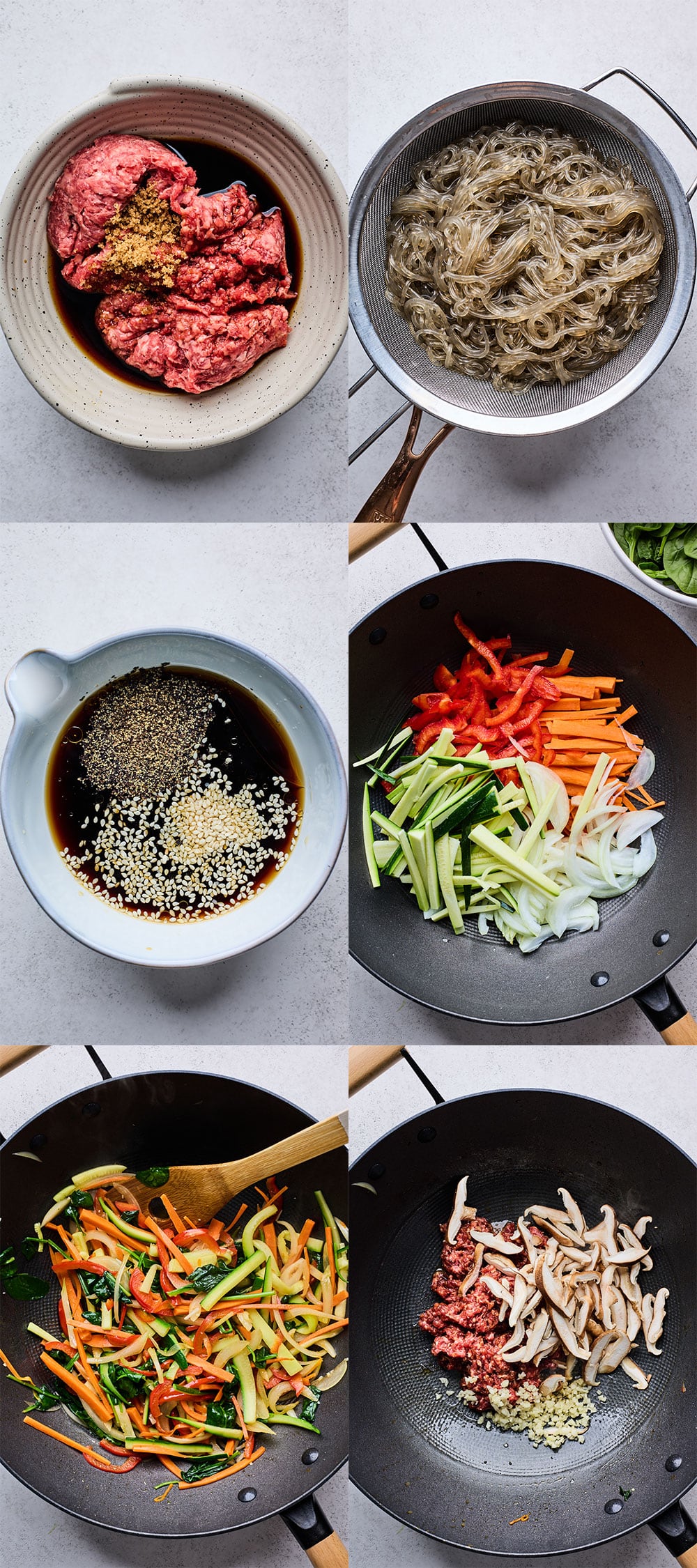 Japchae directions part 1