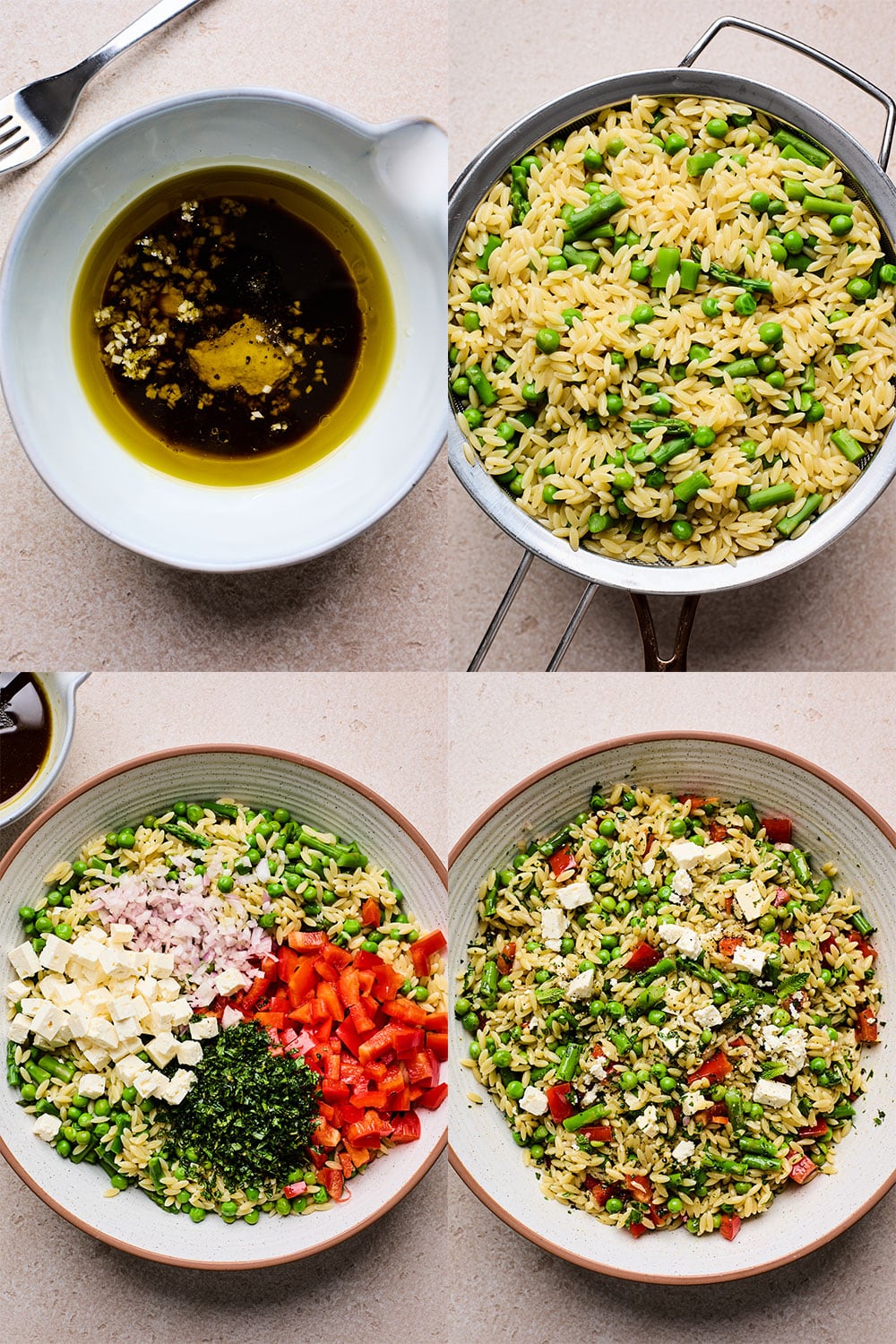 Orzo Pasta Salad Step by Step Directions