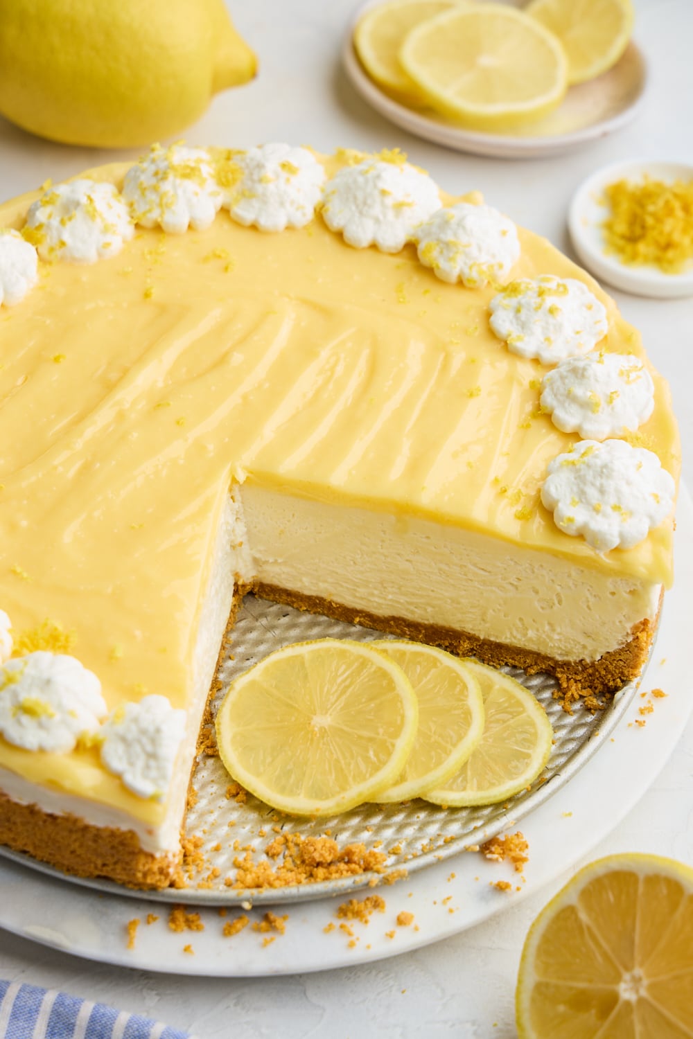 Easy No Bake Lemon Cheesecake