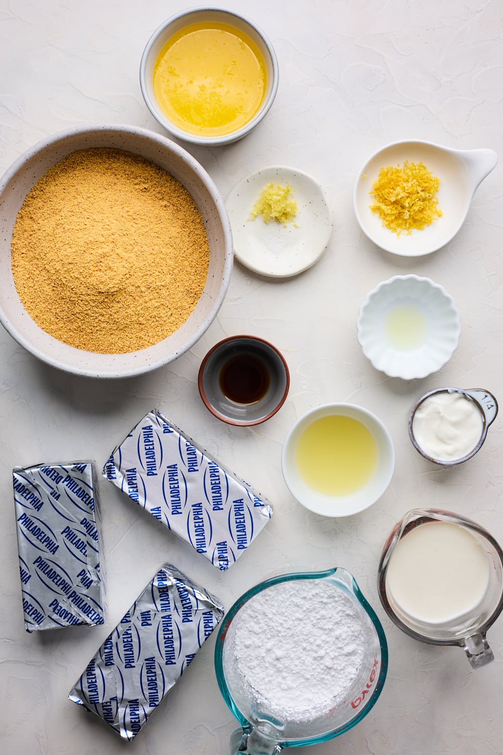 Easy No Bake Lemon Cheesecake Ingredients