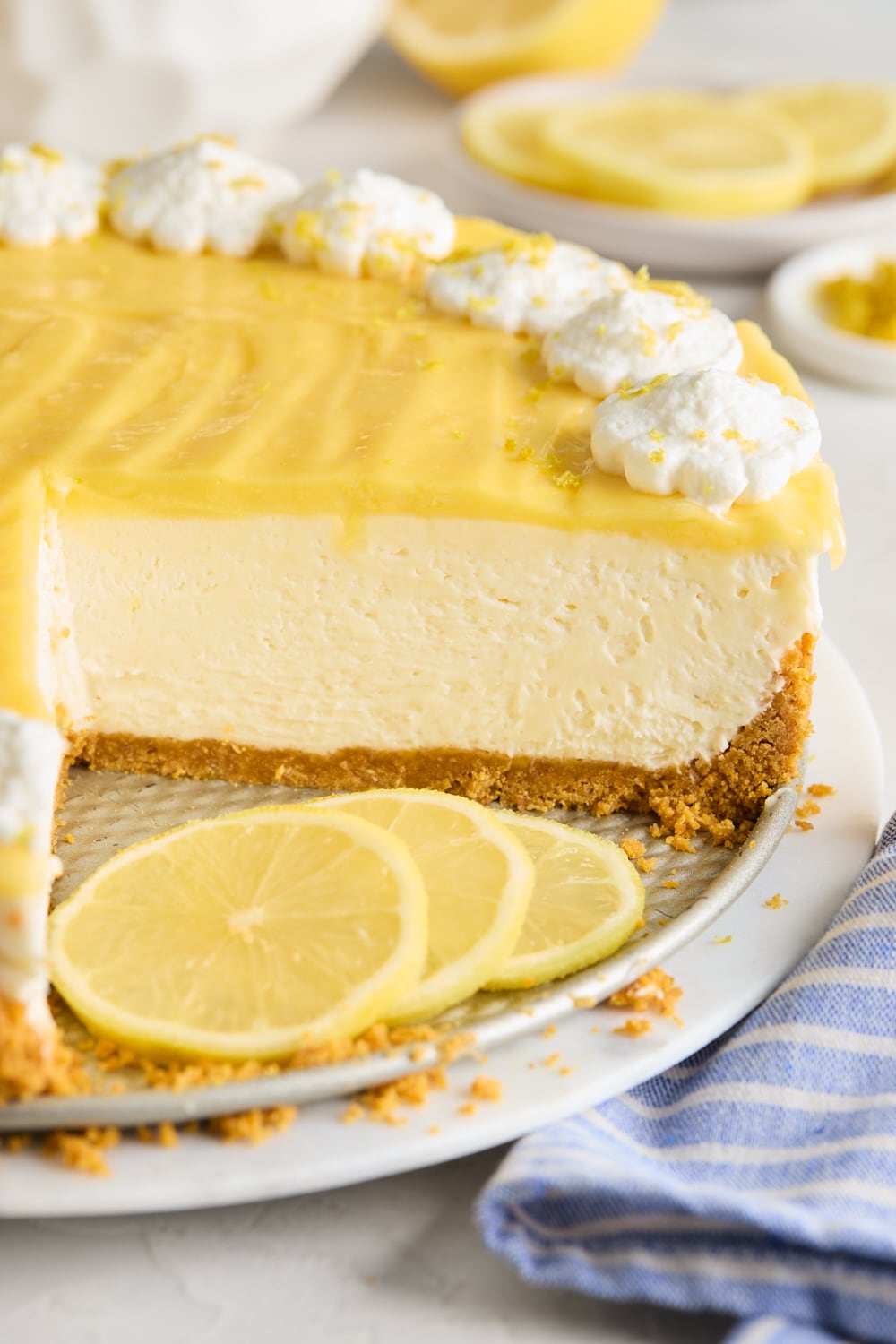 Easy No Bake Lemon Cheesecake