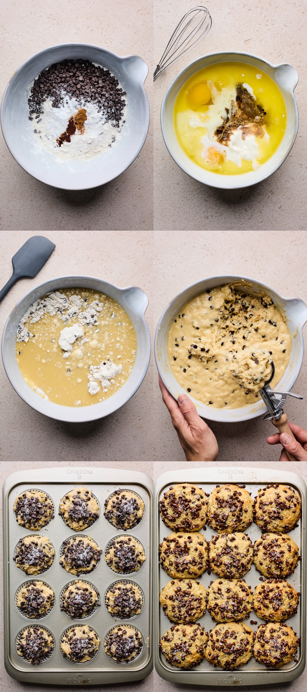 Chocolate Chip Muffins Step By Step Directions