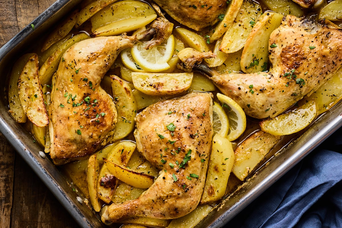 One Pan Greek Lemon Chicken and Potatoes