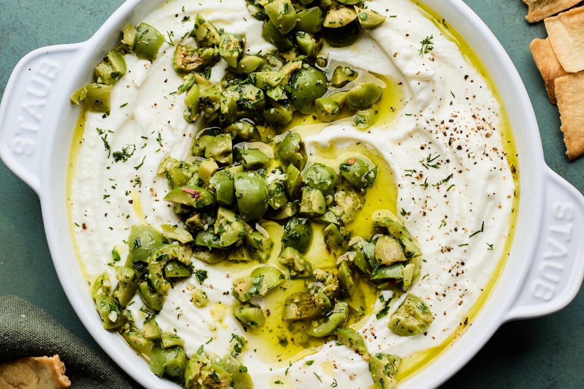 Marinated Olives With Whipped Feta