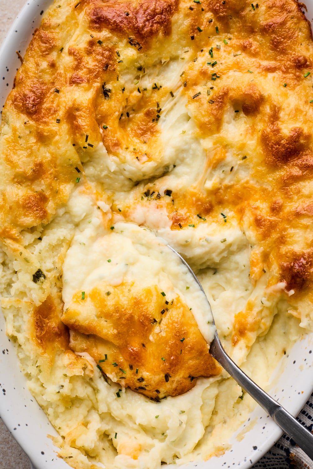 Baked Cheesy Mashed Potatoes