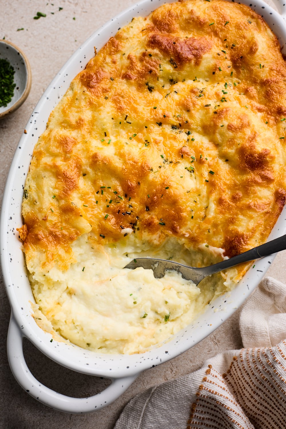 Baked Cheesy Mashed Potatoes