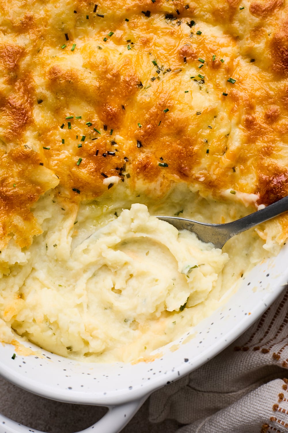 Baked Cheesy Mashed Potatoes