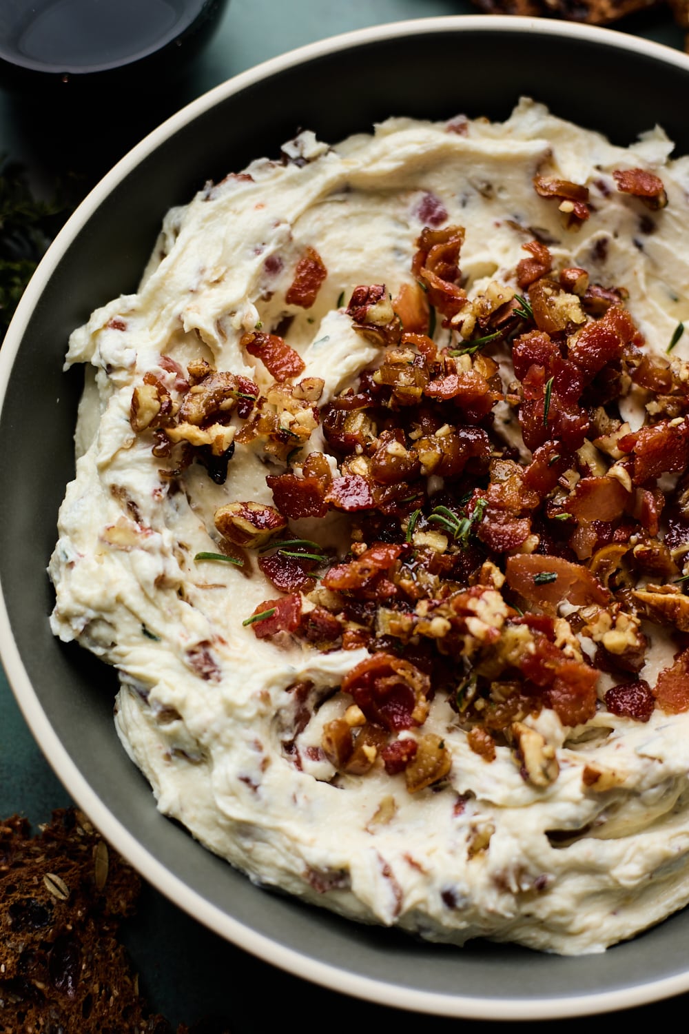 Creamy Bacon Date Goat Cheese Dip