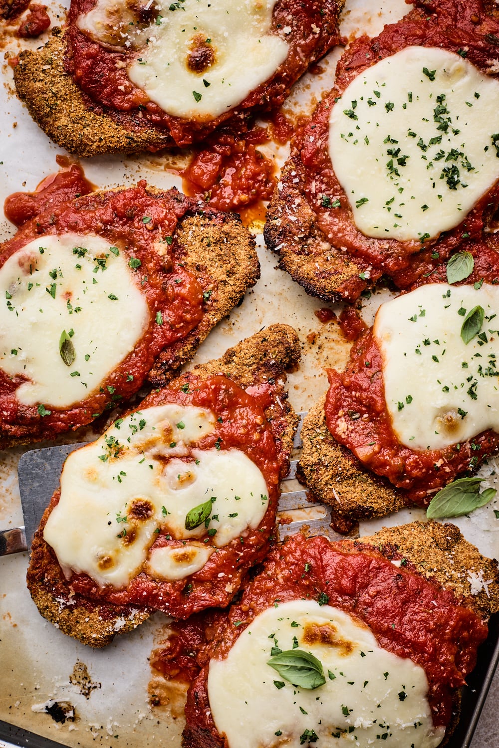 Easy Baked Sheet Pan Chicken Parmesan