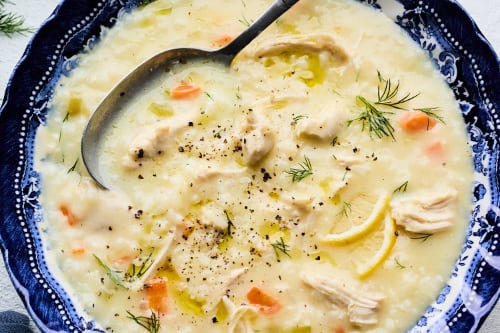 Quick Greek Lemon Chicken Soup (Avgolemono)